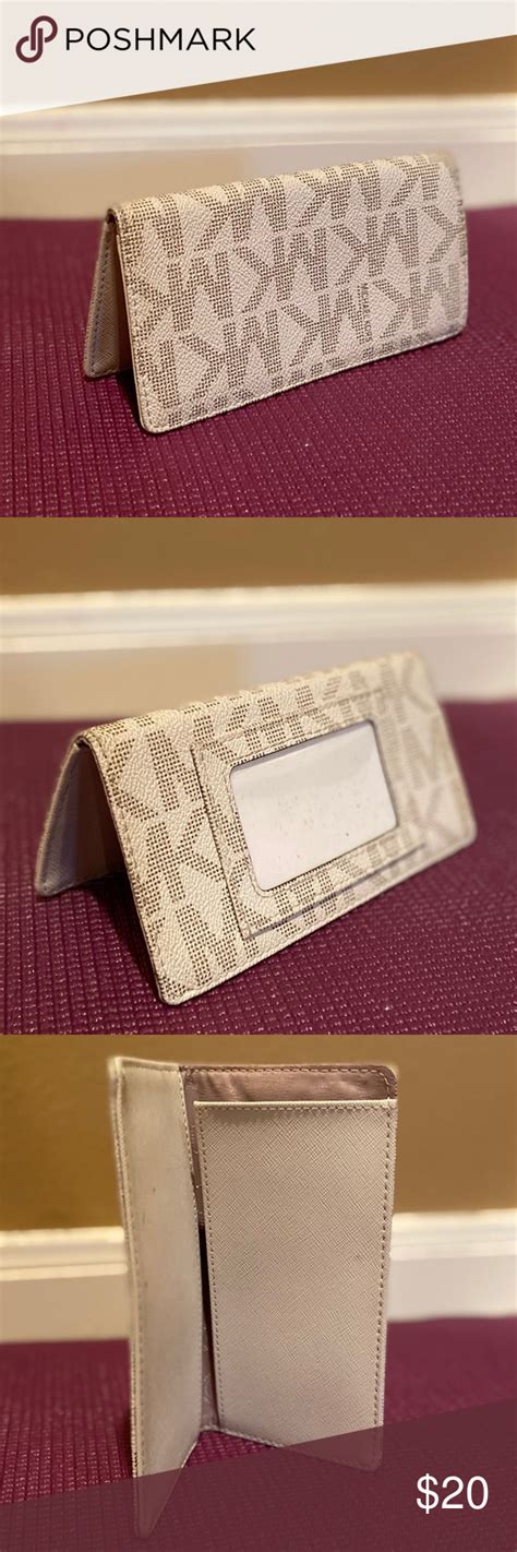 michael kors checkbook cover pearl grey|Amazon.com: Michael Kors Checkbook Holder.